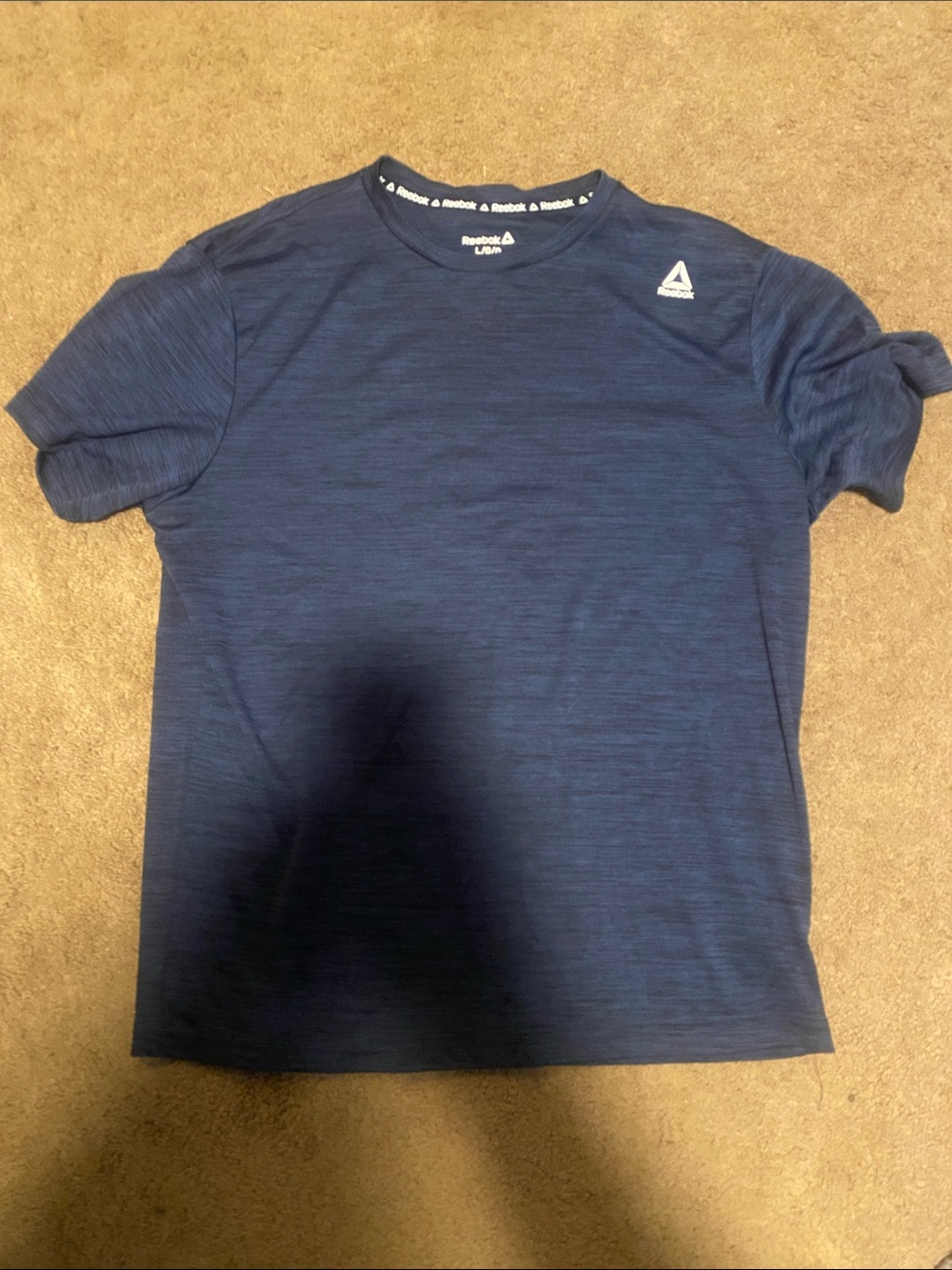 Reebok Men's Blue Heather Performance Crew Tee